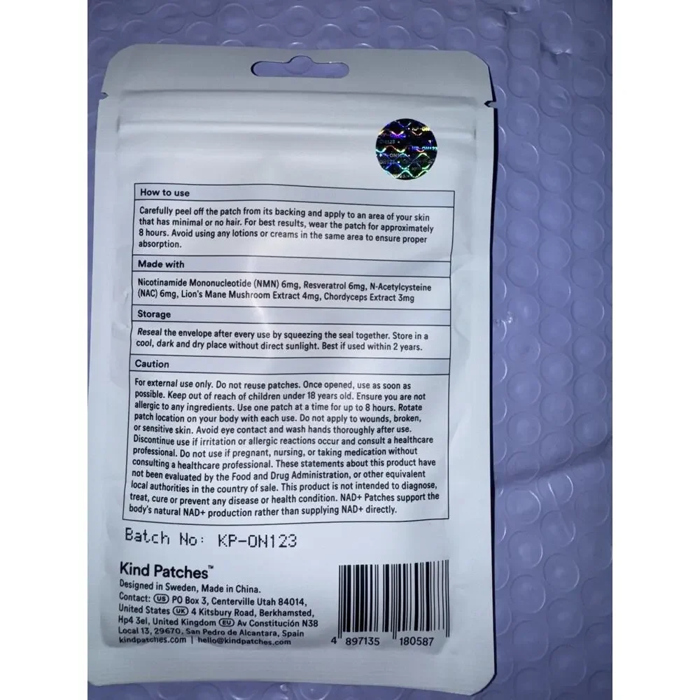 Kind Patches NAD+ Anti-Aging Patches 30ct Cellular Renewal & Energy Support
